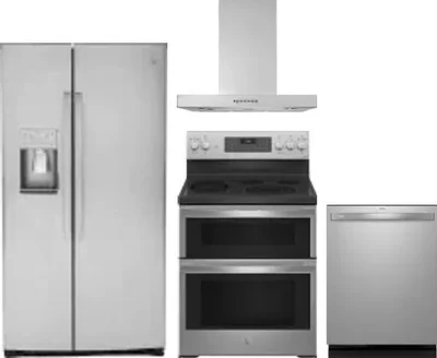 4 Piece Package Includes Refrigerator, Range, Hood And Dishwasher